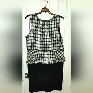 Black and White Peplum Dress by Spense